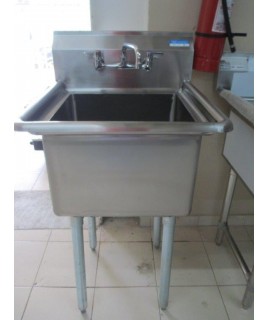 Sink, One Compartment, with faucet